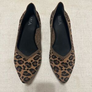 MIA Brown and Black Leopard Print Flats